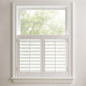 Cafe-style half shutter with open glass above